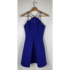 Keepsake x REVOLVE Twisted Fiction Fit and Flare Mini Dress Colbalt Blue | XS